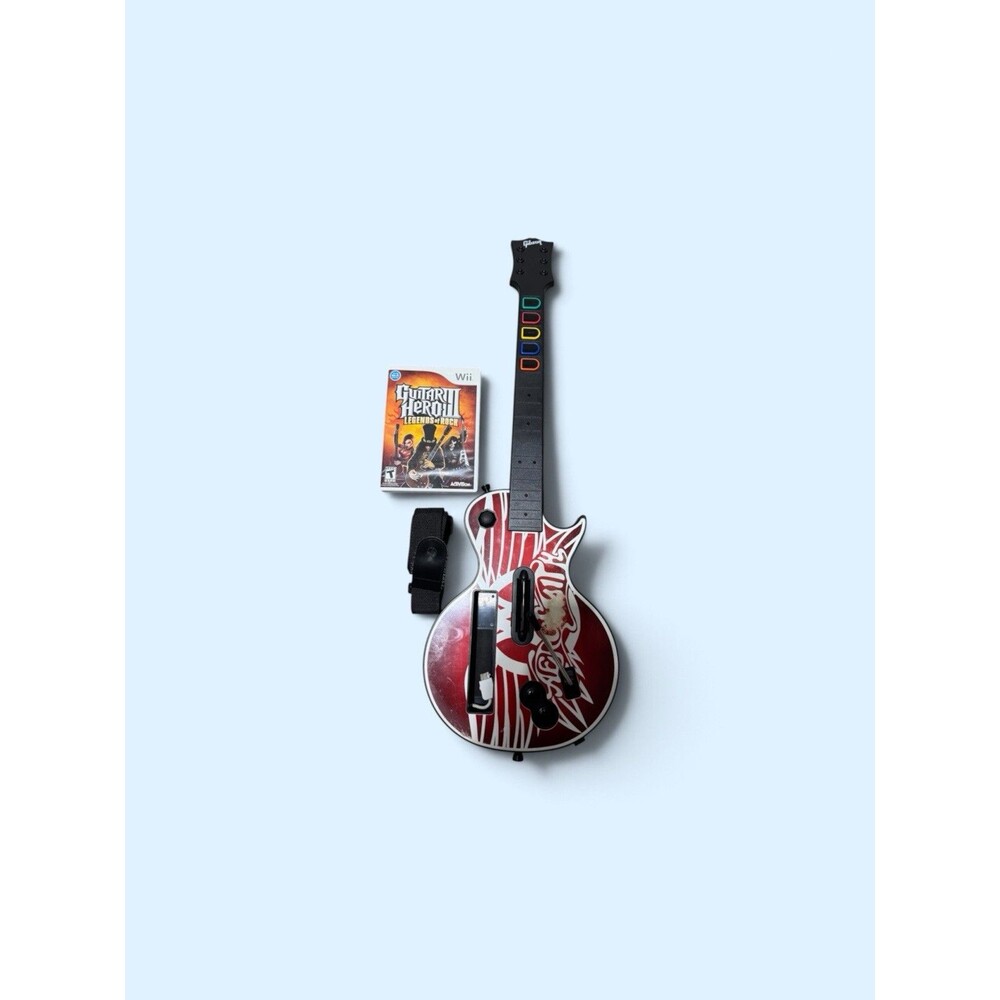 Guitar Hero Gibson Les Paul Aerosmith Wii Controller 95375.805 + Guitar Hero 3